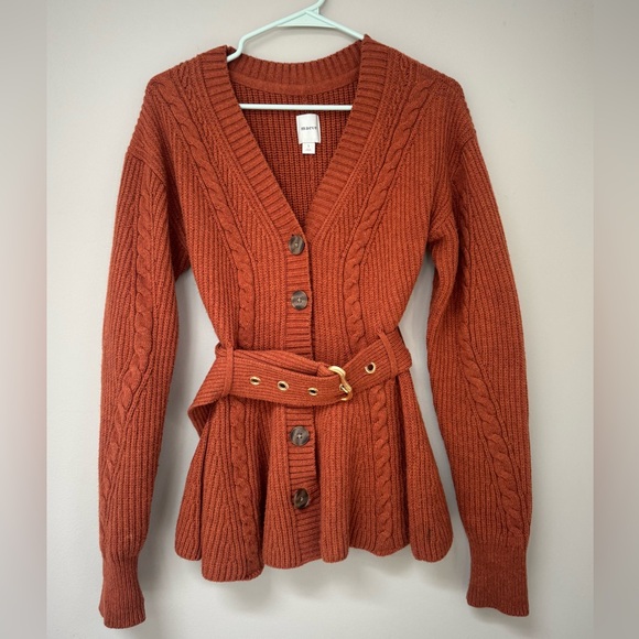 Maeve Anthropologie Copper Belted Sweater Cardigan - Picture 4 of 11